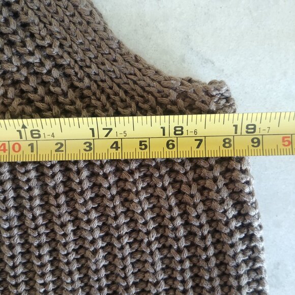 Philosophy sleeveless thick knit sweater olive brown Medium - Picture 15 of 16